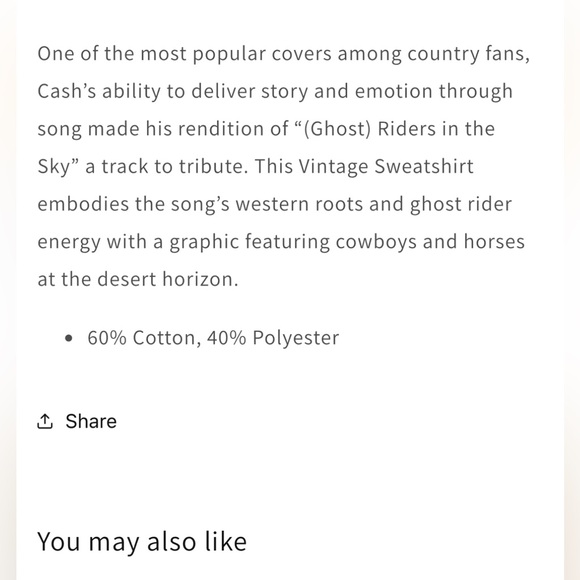 M NEW Daydreamer Johnny Cash ‘Riders in the Sky’ Sweater - Picture 3 of 10